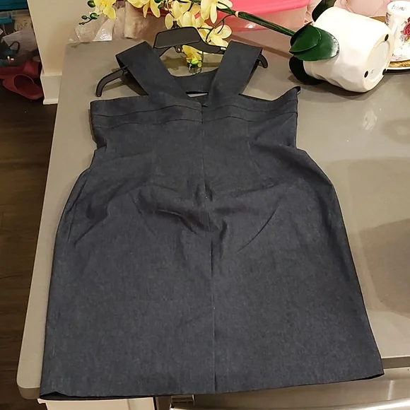 Jessica Howard Cleopatra neck cutout denim dress - Picture 5 of 12